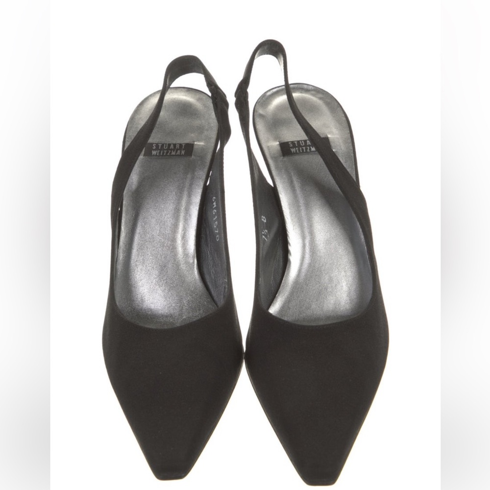 Stuart Weitzman Black Slingback Heels